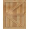Ekena Millwork Framed Board-n-Batten Shutters w/Z-Bar, Rough Sawn Western Red Cedar, 21 1/2W x 27H, PR RBF06Z21X027RWR - alternate 5
